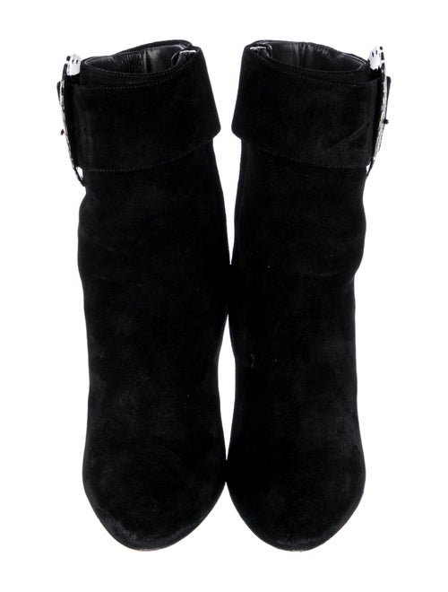 Saint Laurent Suede Printed Boots