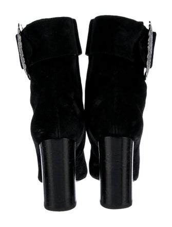 Saint Laurent Suede Printed Boots