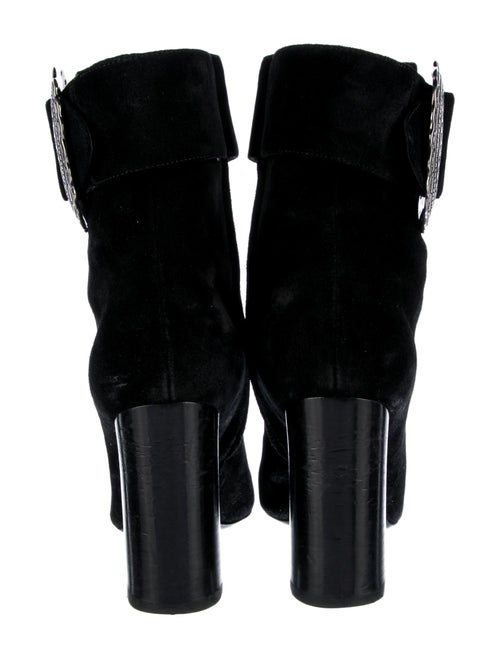 Saint Laurent Suede Printed Boots