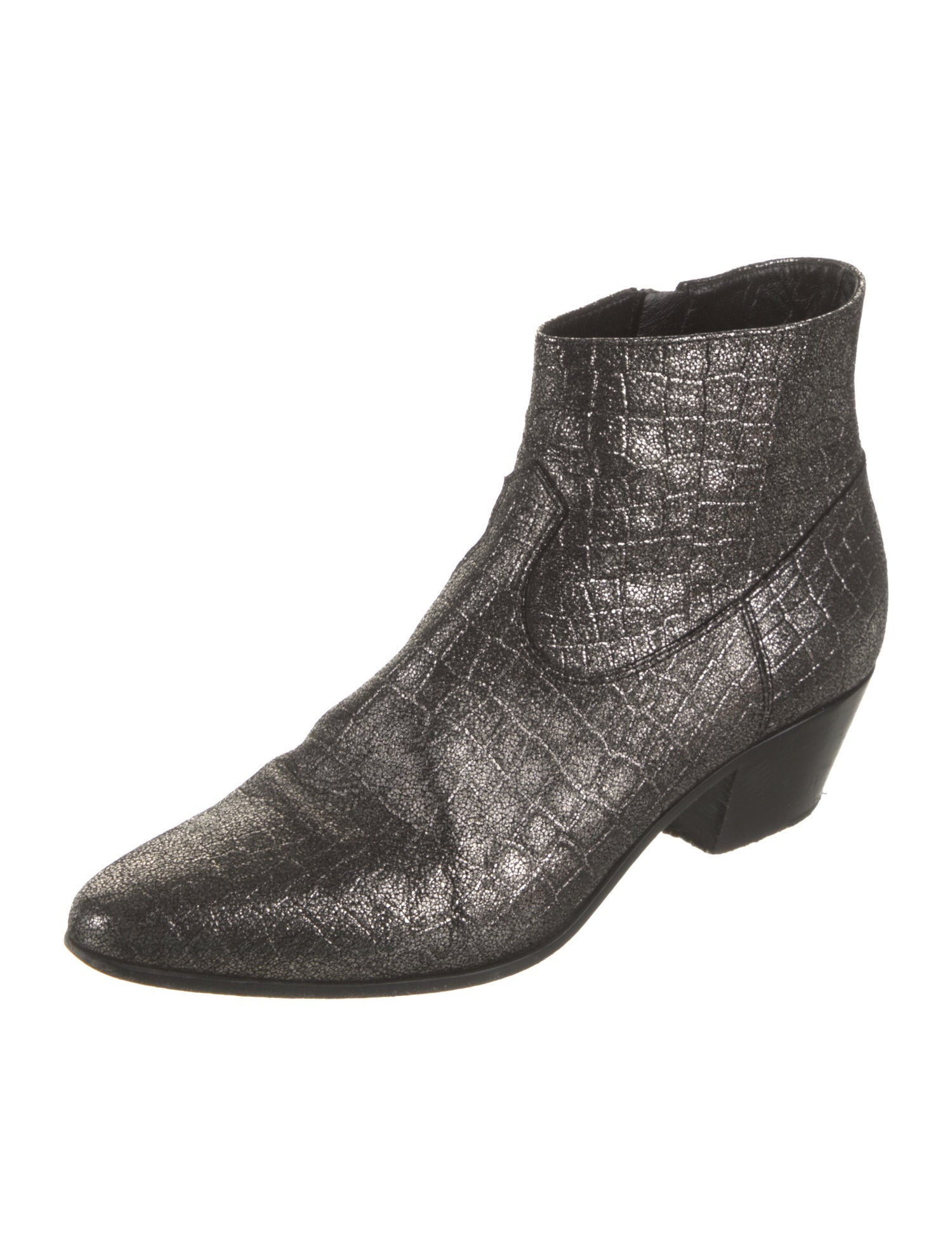 Saint Laurent Embossed Leather Boots