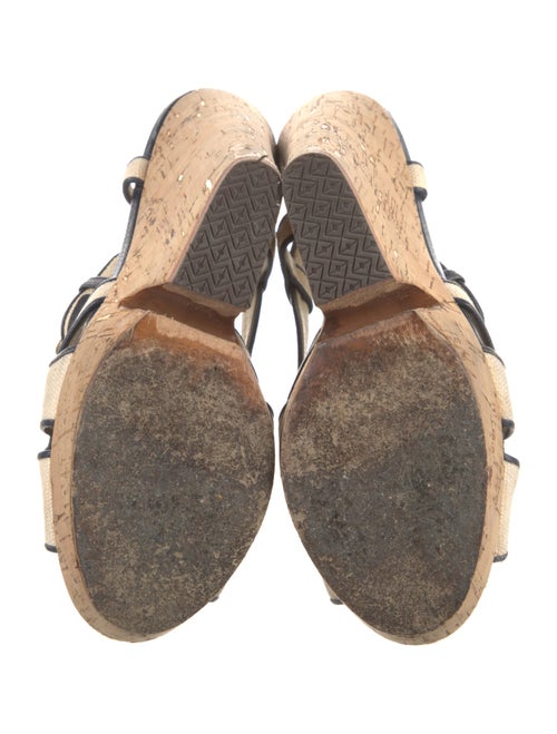 Saint Laurent Canvas Slingback Sandals