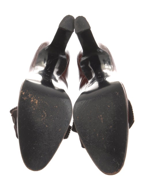 Saint Laurent Patent Leather Bow Accents Pumps