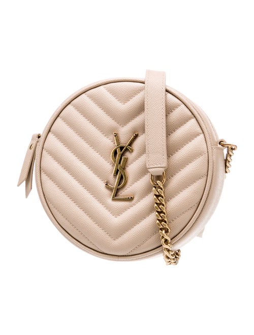 Saint Laurent Leather Monogram Matelasse Vinyle Round 2021