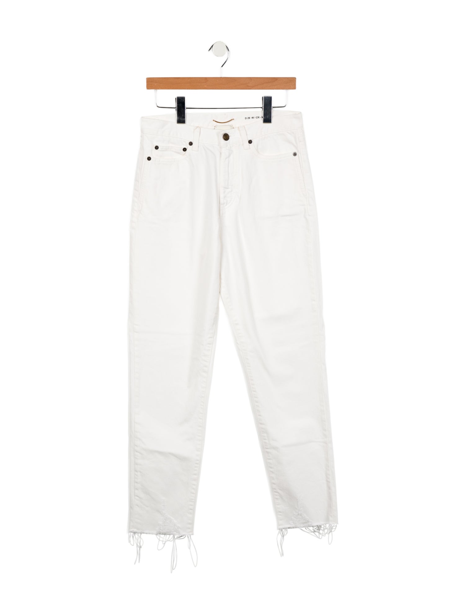 Saint Laurent High-Rise Straight Leg Jeans