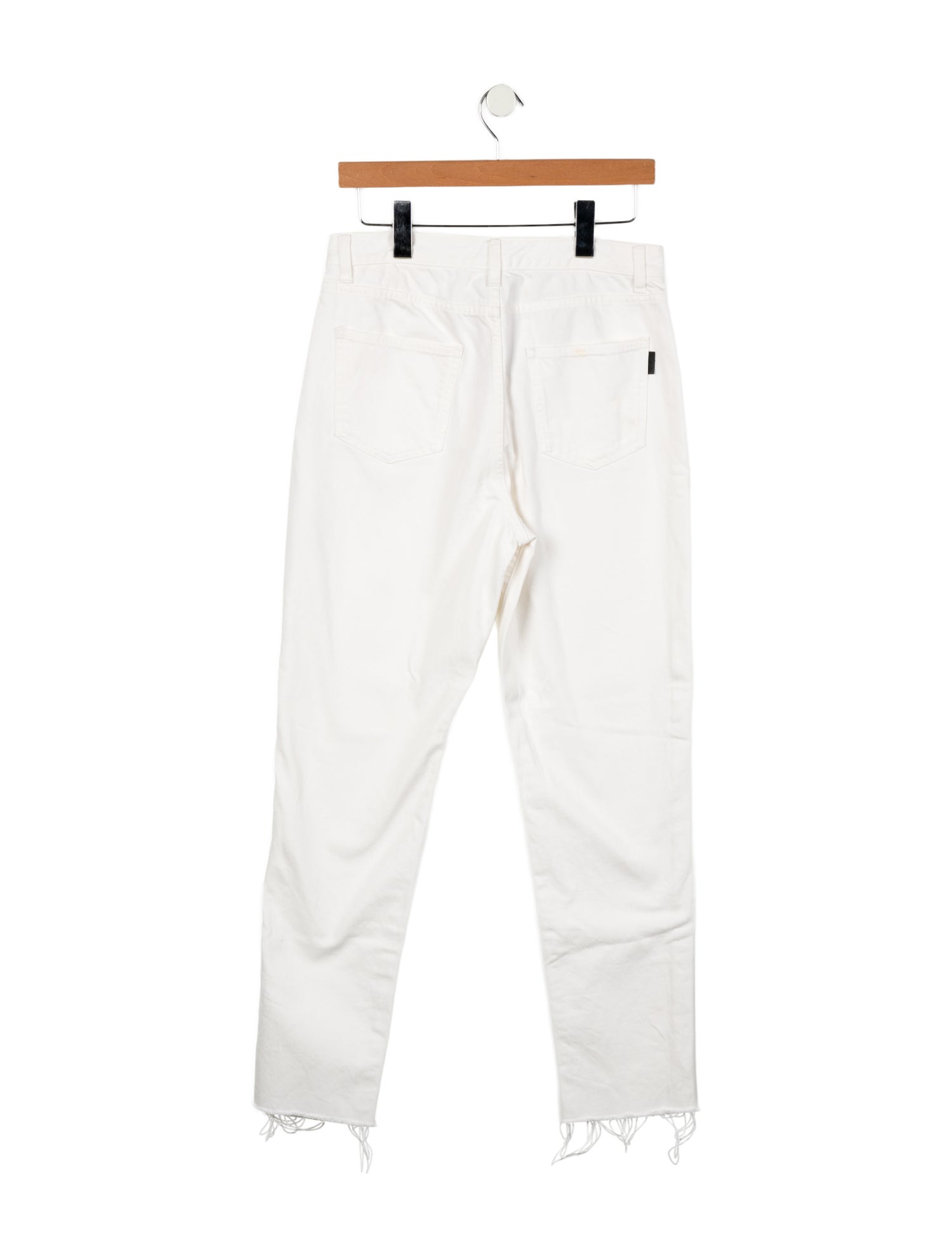 Saint Laurent High-Rise Straight Leg Jeans