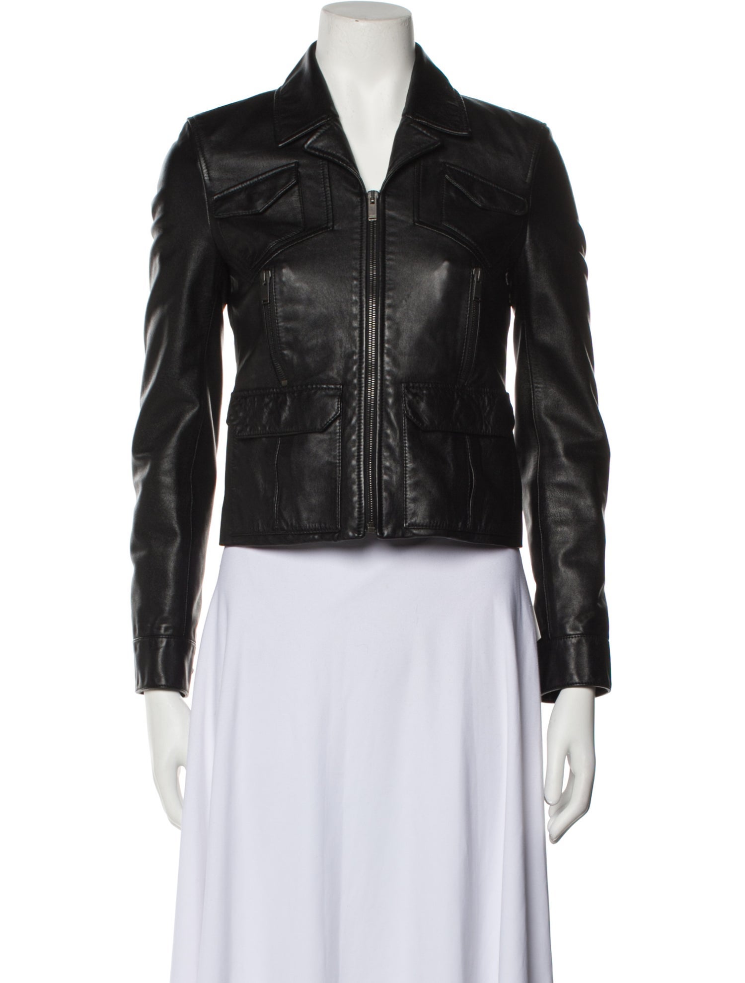 Saint Laurent 2019 Lamb Leather Biker Jacket