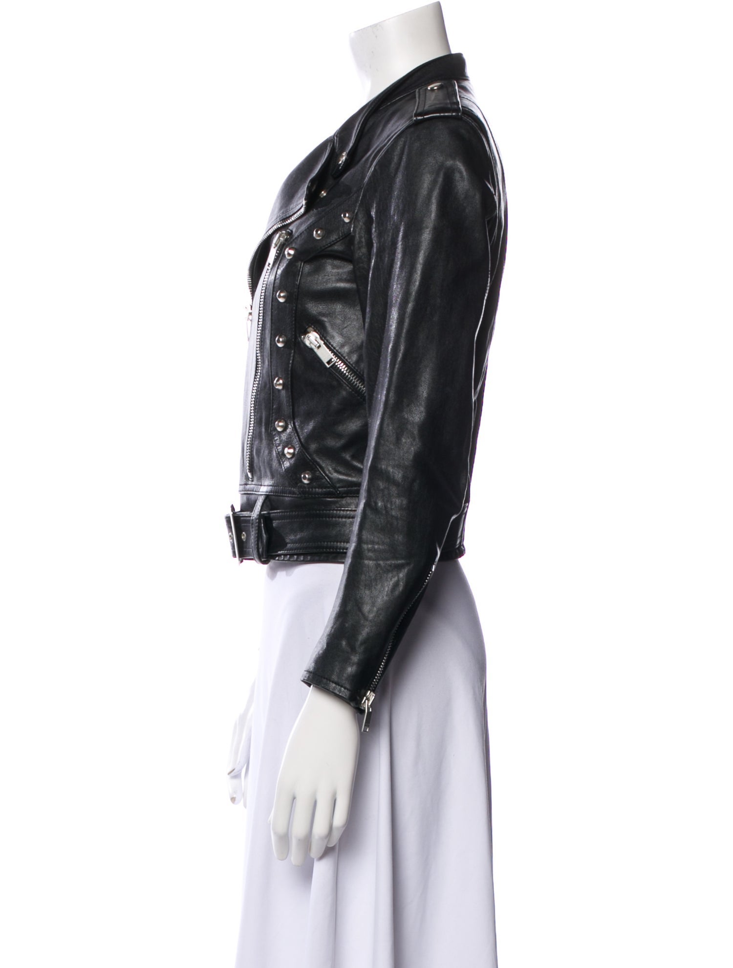 Saint Laurent Lamb Leather Biker Jacket