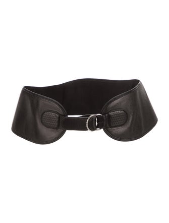Saint Laurent Wide Leather Waist Belt