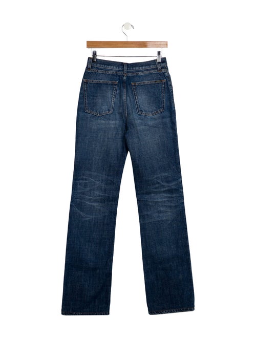 Saint Laurent High-Rise Straight Leg Jeans