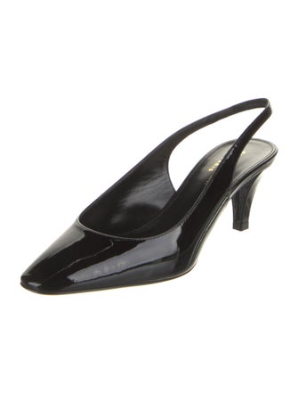 Saint Laurent Patent Leather Slingback Pumps