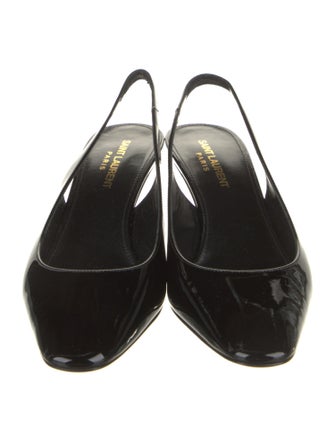 Saint Laurent Patent Leather Slingback Pumps