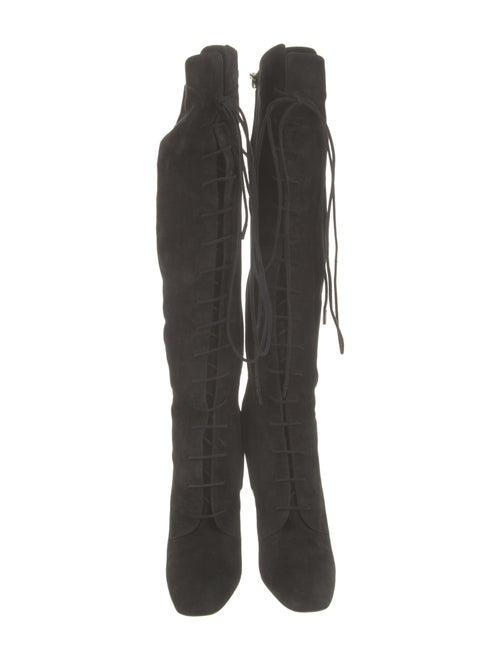 Saint Laurent Suede Lace-Up Boots