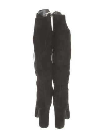 Saint Laurent Suede Lace-Up Boots