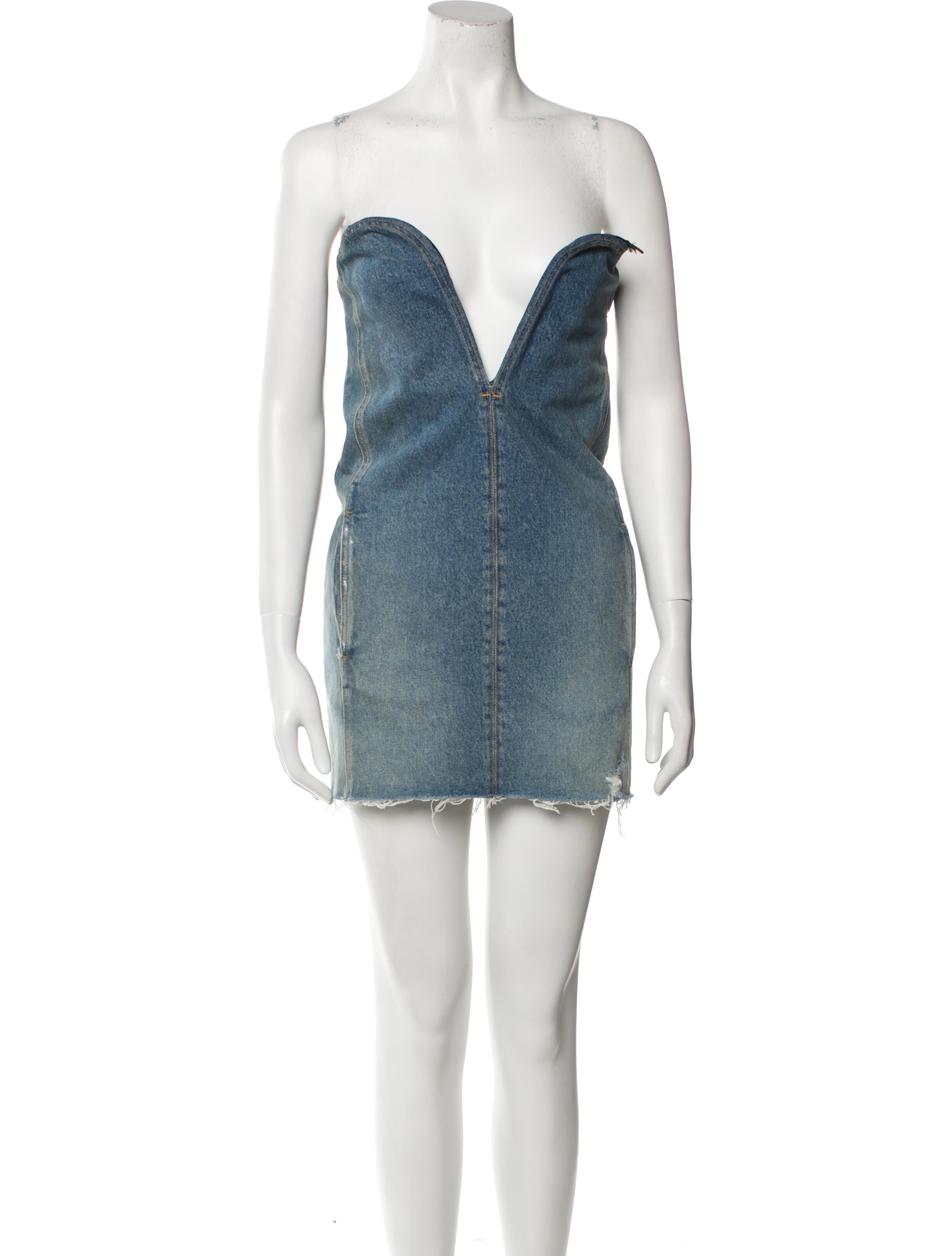 Saint Laurent Strapless Mini Dress