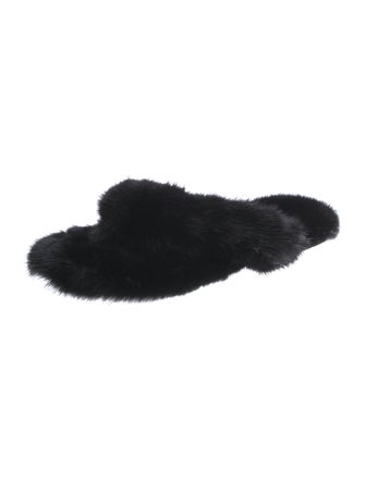Saint Laurent Mink Slides