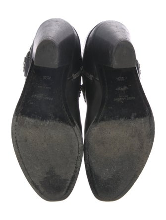 Saint Laurent Leather Chain-Link Accents Western Boots