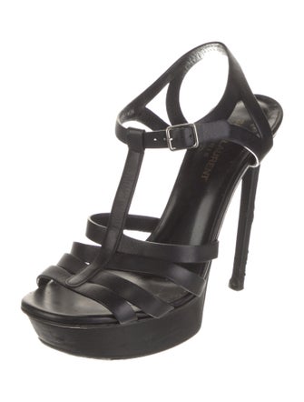 Saint Laurent Leather T-Strap Pumps