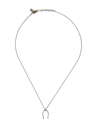 Saint Laurent Horseshoe Pendant Necklace