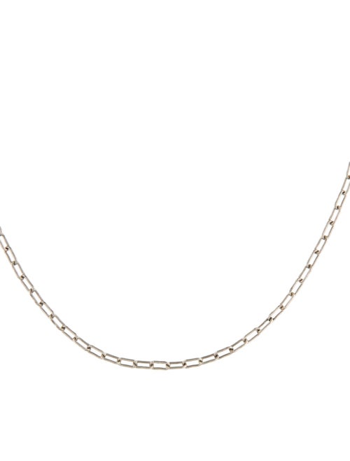 Saint Laurent Rectangular Thin Chain Necklace
