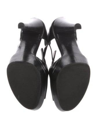 Saint Laurent Leather T-Strap Sandals