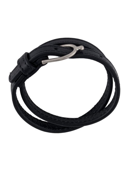 Saint Laurent Leather Wrap Bracelet