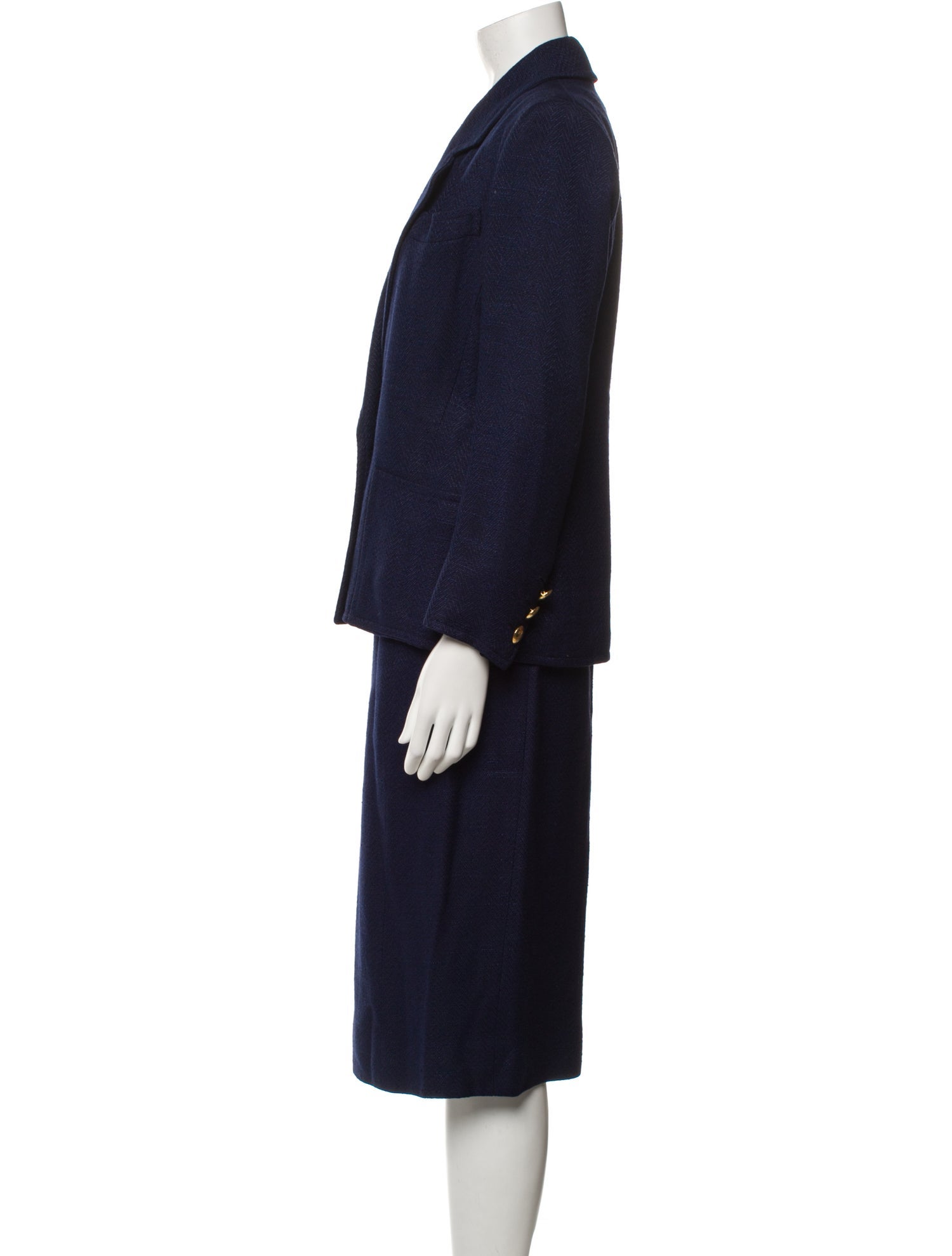 Yves Saint Laurent Rive Gauche Vintage 1980's Skirt Suit
