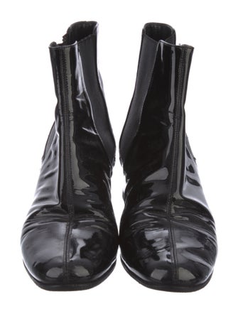 Saint Laurent Patent Leather Chelsea Boots