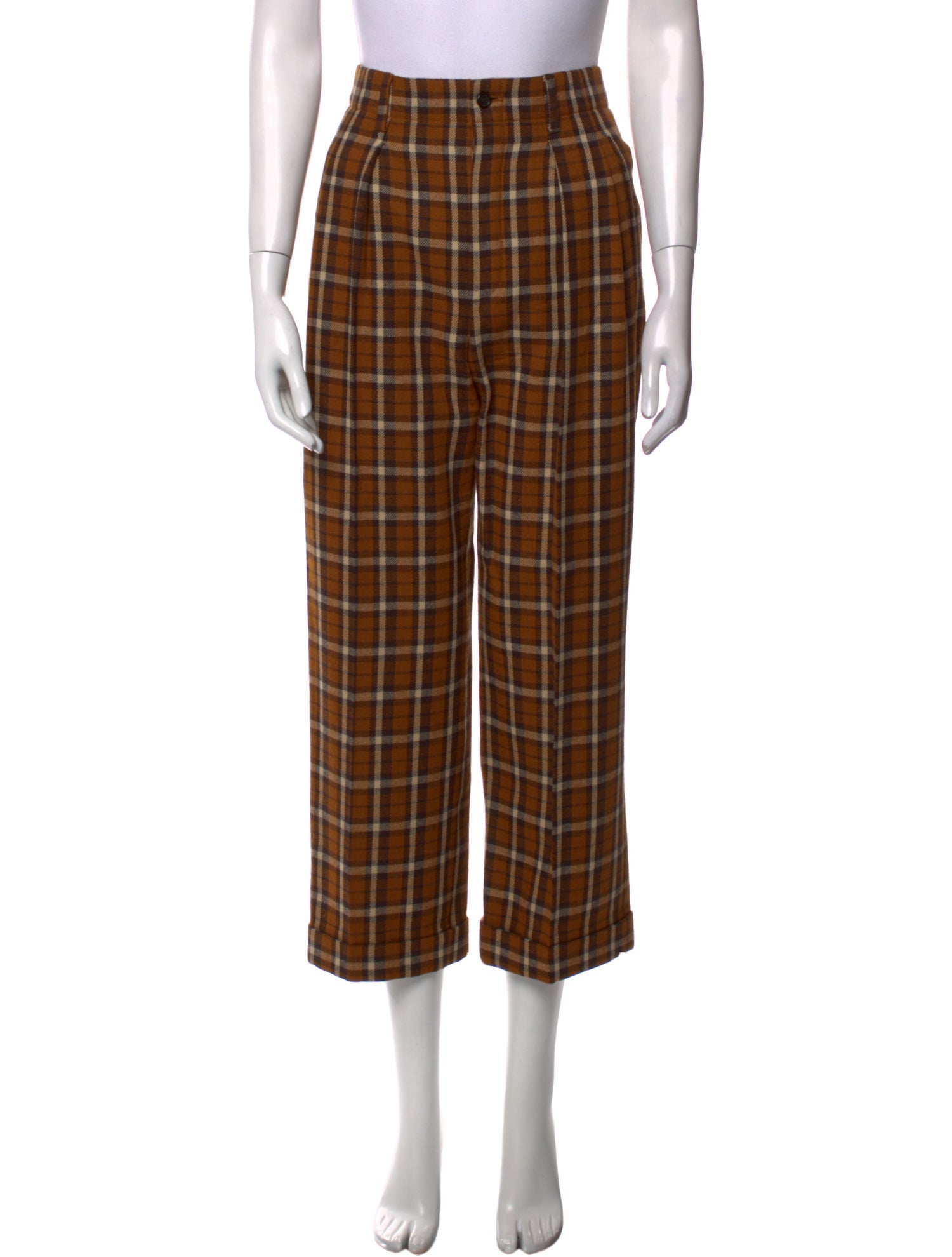 Saint Laurent Virgin Wool Wide Leg Pants