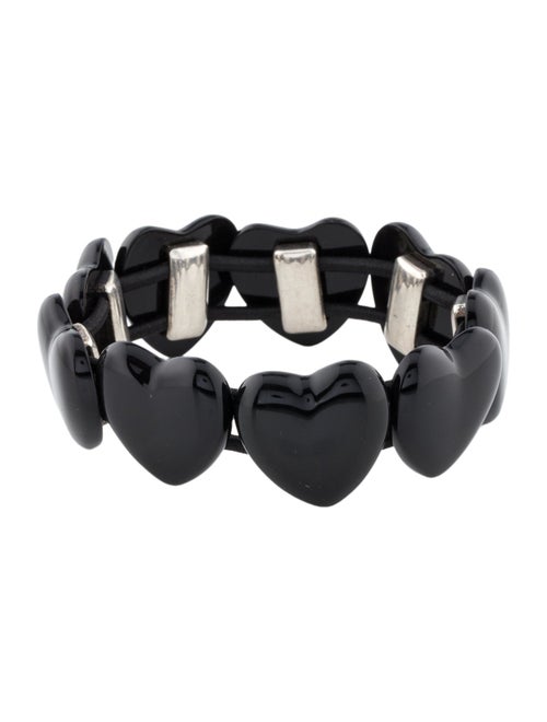 Saint Laurent Enamel Heart Stretch Bracelet