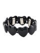 Saint Laurent Enamel Heart Stretch Bracelet