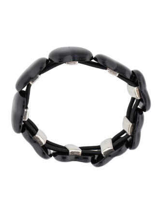 Saint Laurent Enamel Heart Stretch Bracelet