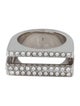 Saint Laurent Crystal Bar Band Ring