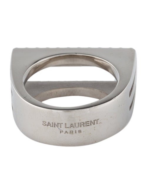Saint Laurent Crystal Bar Band Ring