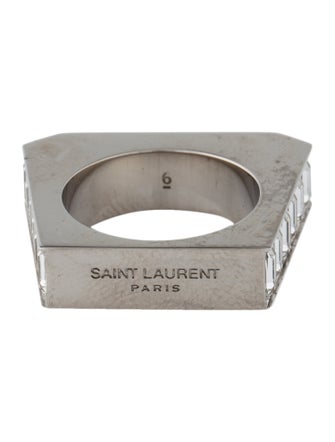 Saint Laurent Crystal Band Ring