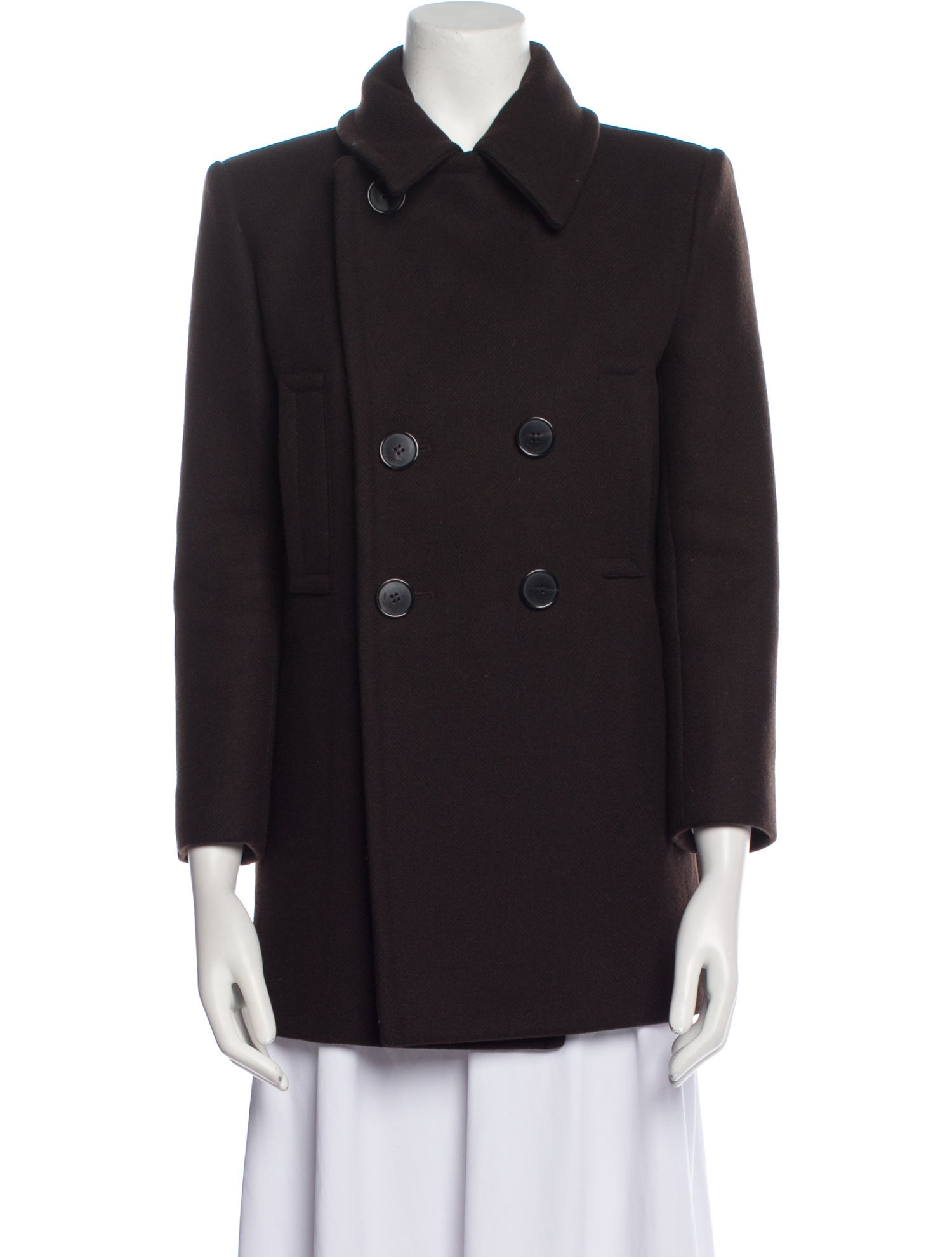 Saint Laurent Wool Peacoat