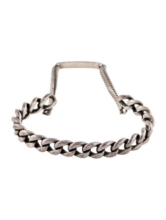 Saint Laurent Gourmette Cuff Bracelet