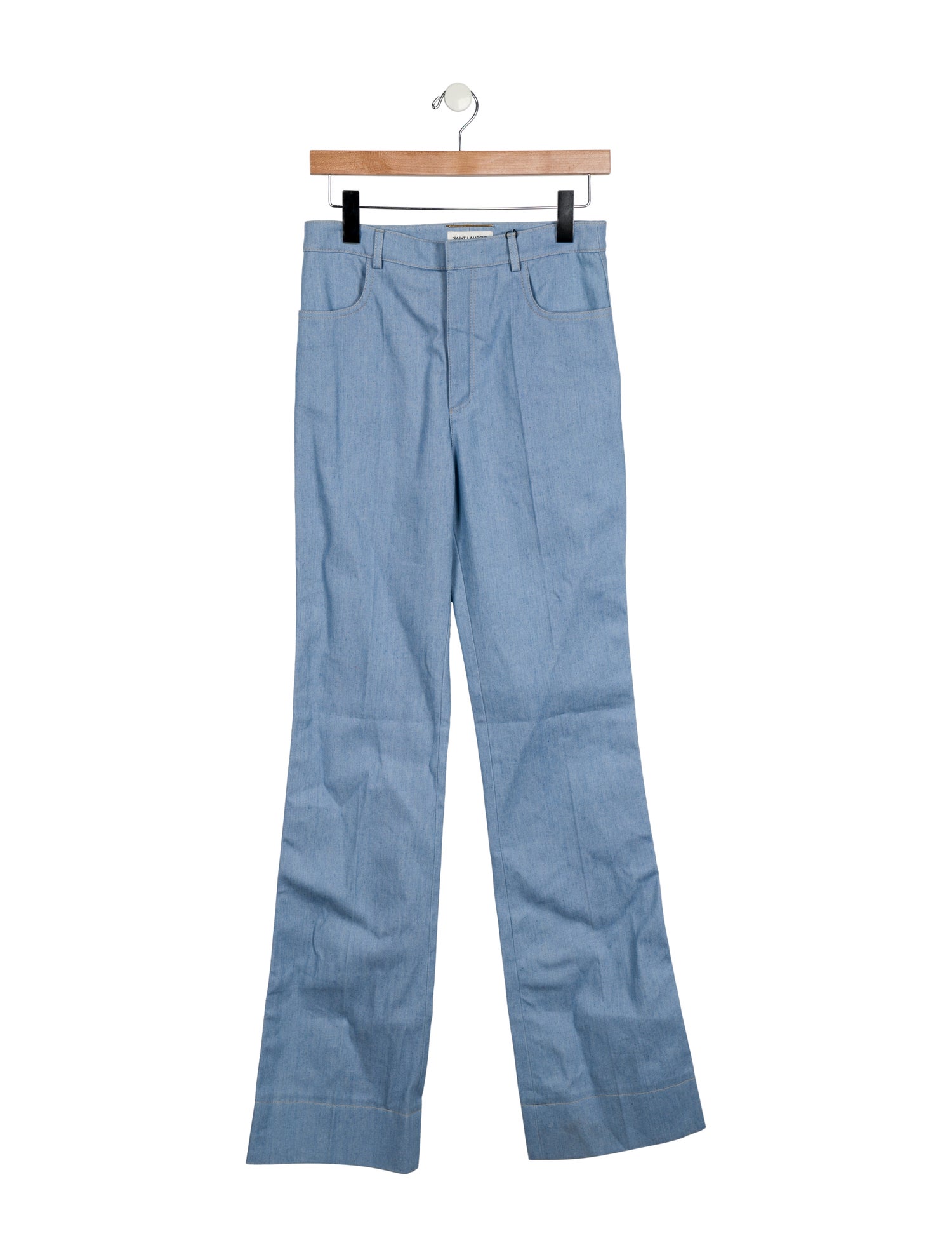 Saint Laurent High-Rise Wide Leg Jeans w/ Tags