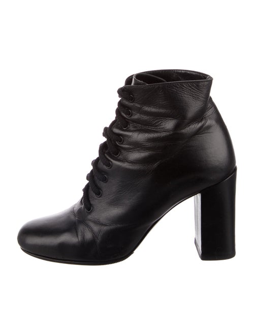 Saint Laurent Leather Lace-Up Boots