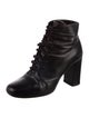 Saint Laurent Leather Lace-Up Boots
