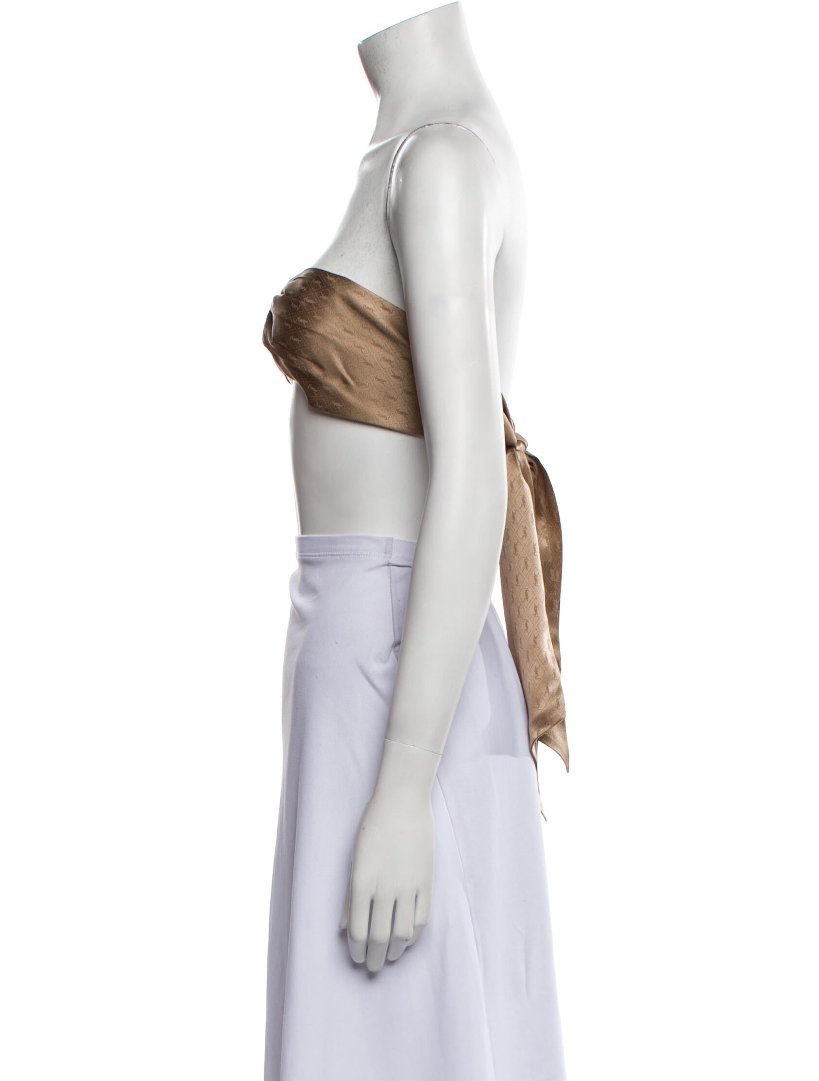 Saint Laurent 2023 Silk Crop Top w/ Tags