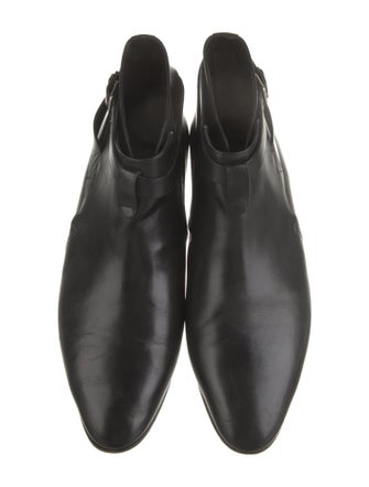 Saint Laurent Leather Lace-Up Boots