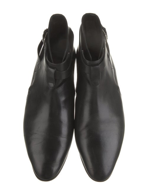 Saint Laurent Leather Lace-Up Boots