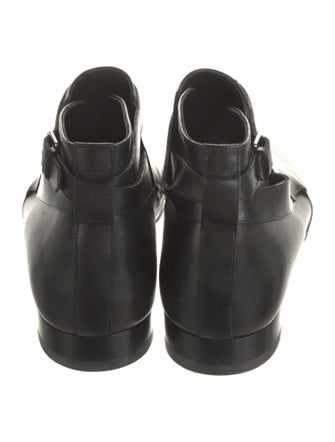 Saint Laurent Leather Lace-Up Boots