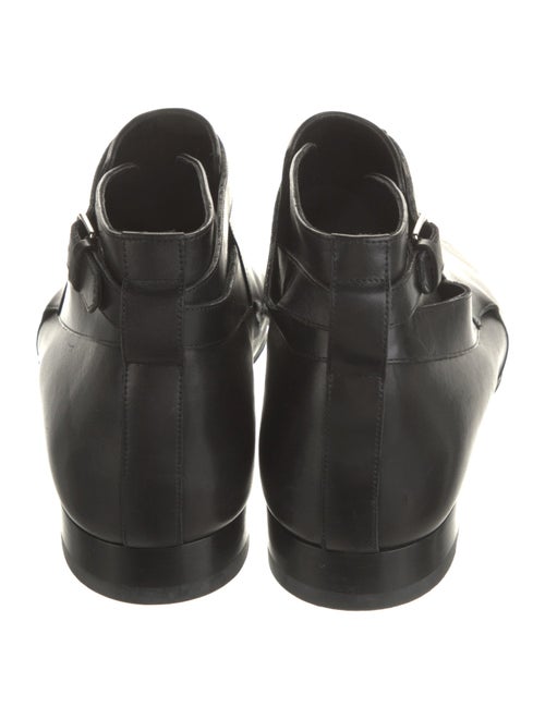 Saint Laurent Leather Lace-Up Boots