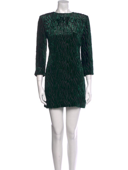 Saint Laurent Bateau Neckline Mini Dress