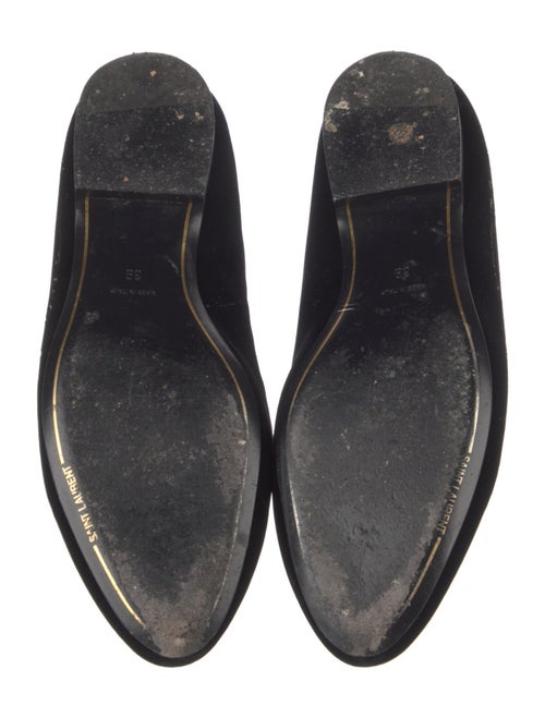 Saint Laurent Velvet Graphic Print Loafers