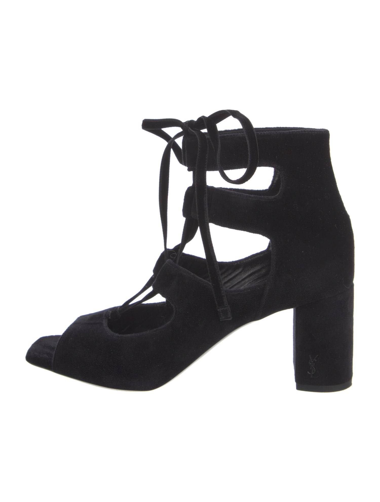 Saint Laurent Velvet T-Strap Pumps