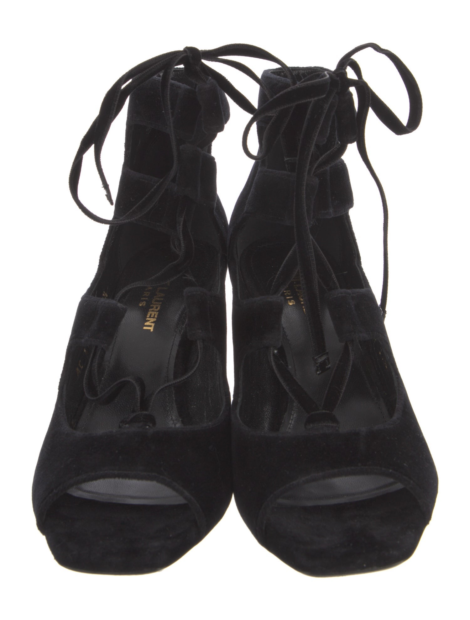 Saint Laurent Velvet T-Strap Pumps