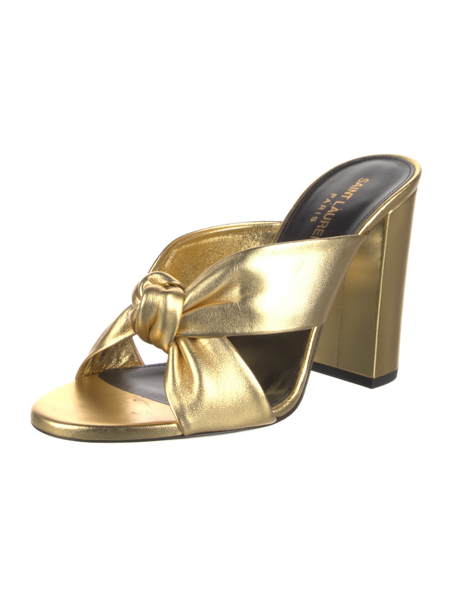 Saint Laurent Leather Slides