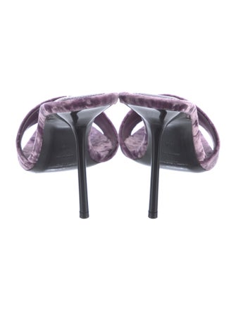 Saint Laurent Velvet Tie-Dye Print Slides